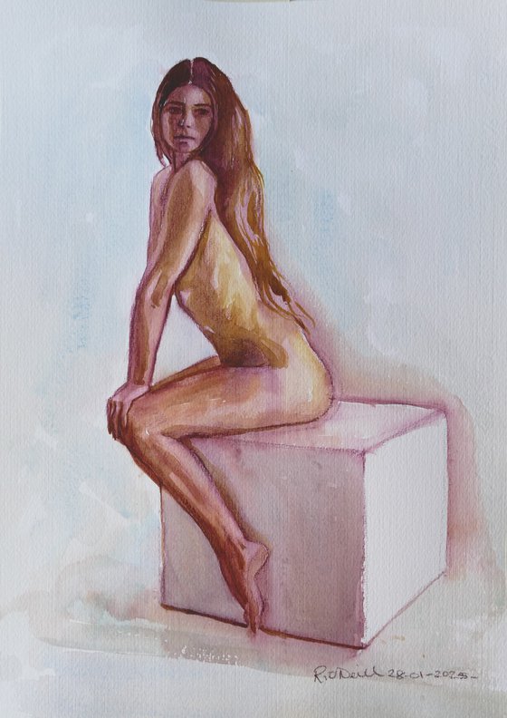 Seated female nude