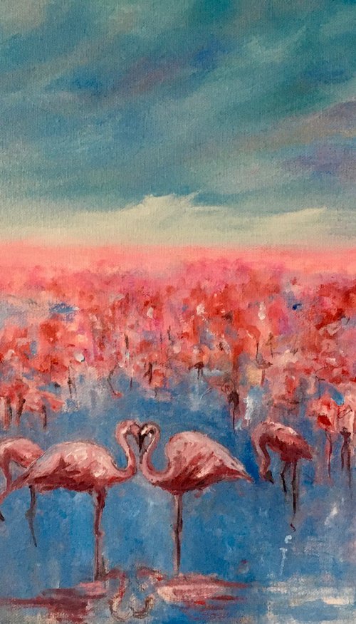 Lexis Flamingos by Dayle Gave