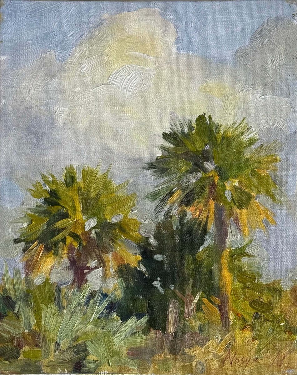 Golden Palms By Nataliia Nosyk, 8 X 10, Artwork For Sale On Artfinder