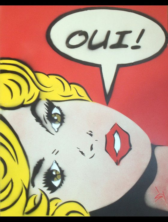 OUI! (red) (on paper).