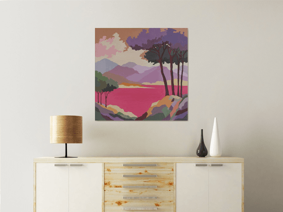 Seascape with Pink Sea