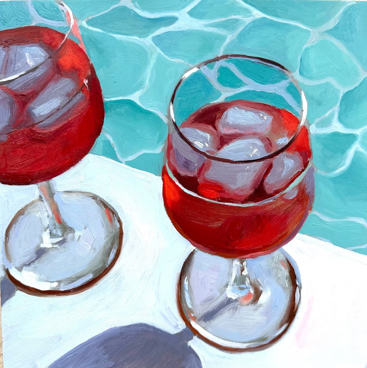 Glass by the pool by Anna Bogushevskaya