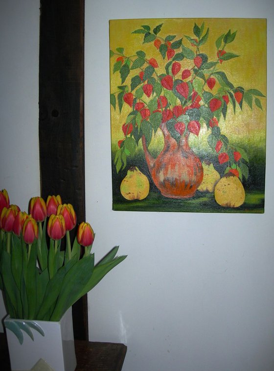 Still life with Chinese Lanterns