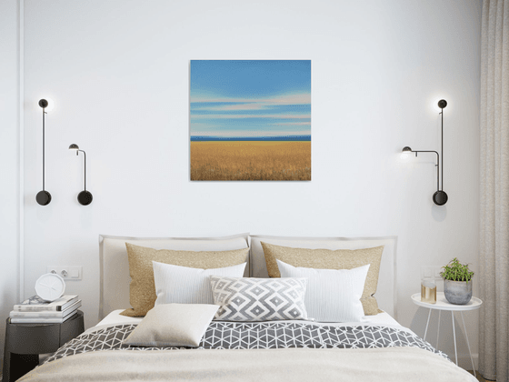 Golden Field - Blue Sky Landscape