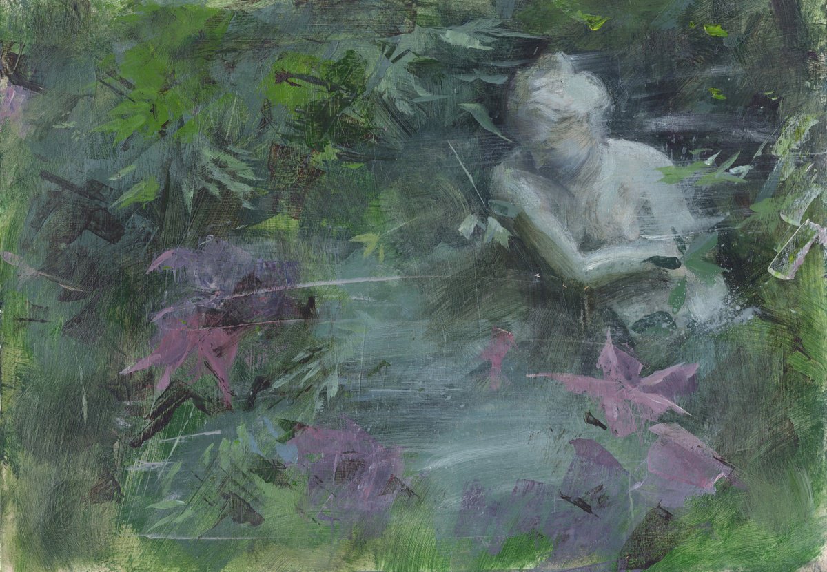 Impressionistic Botanical Acrylic Painting By Ray Belletty, 12 X 8", Venus, Original Artwork