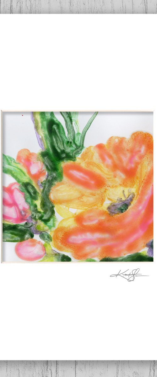 Encaustic Floral 37 by Kathy Morton Stanion