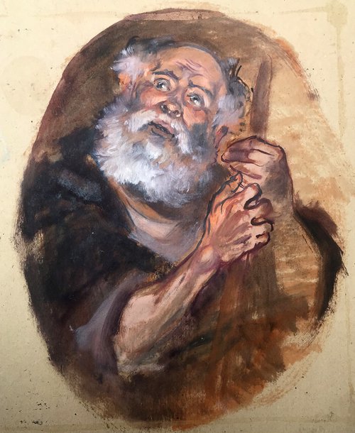 Portrait of an old man by Oleg and Alexander Litvinov