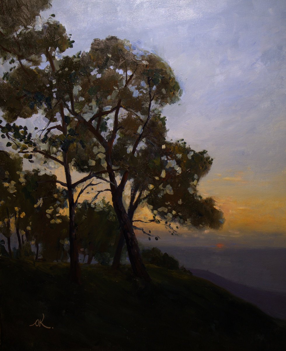 Sunset On Carmel Mountain By Oleg Kamaev, 16 X 20, Artwork For Sale On Artfinder