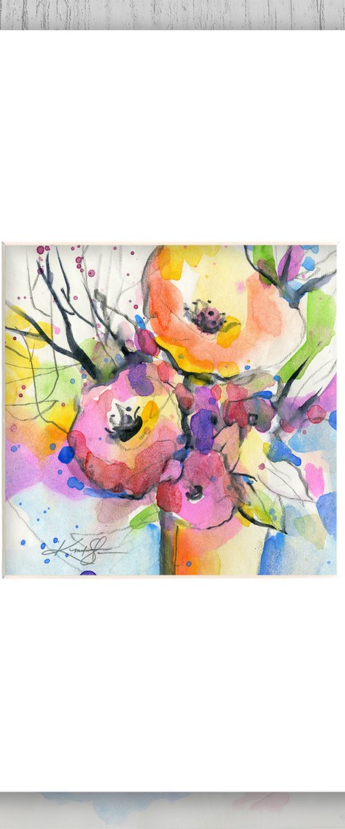 Watercolor Blooms 1 - Floral Painting by Kathy Morton Stanion by Kathy Morton Stanion