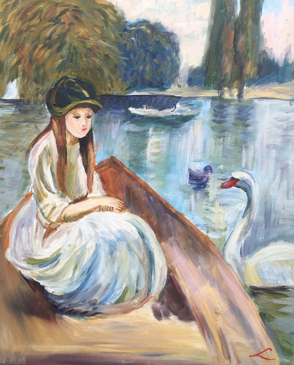 On The Lake By Elena Sokolova, 20 X 24, Artwork For Sale On Artfinder