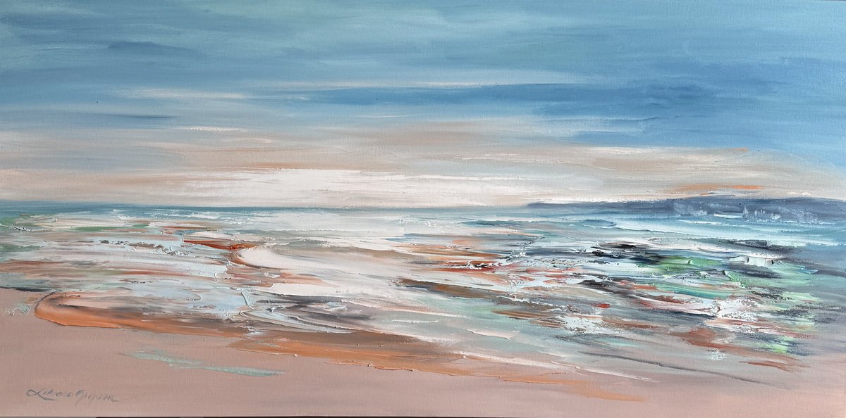 Soft Morning Shore By Liliana Gigovic, 60 X 30, Artwork For Sale On Artfinder
