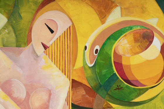 The Girl With Lotus Flowers