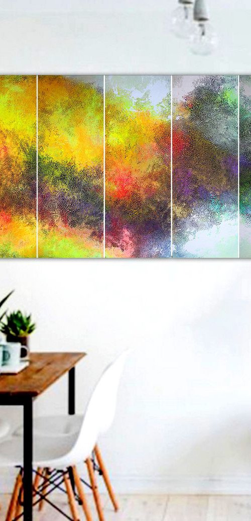 210x80cm. / Panoramic Painting  / 7 in 1 / Alex Senchenko © 2019 / Ardor by Alex Senchenko