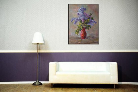 Lilac(50x70cm, oil painting, ready to hang)
