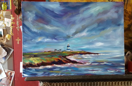 Evening sky over Hook Head Lighthouse Wexford Ireland