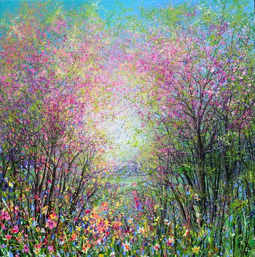 Cherry Blossom Woodland by Jan Rogers