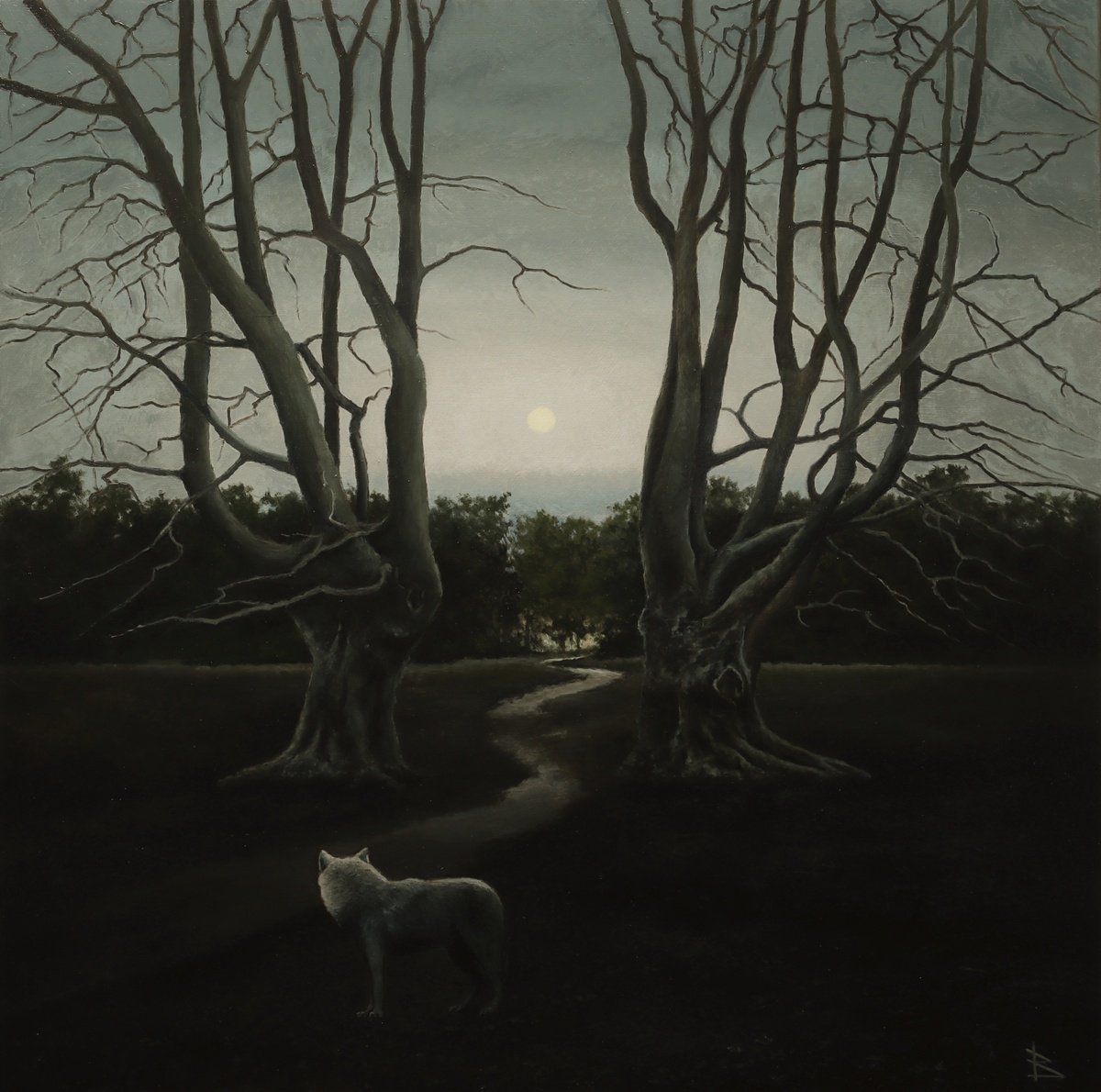 Impressionistic Animal Oil Painting By Oleg Baulin, 31 X 31", There Is No Turning Back, Original Artwork