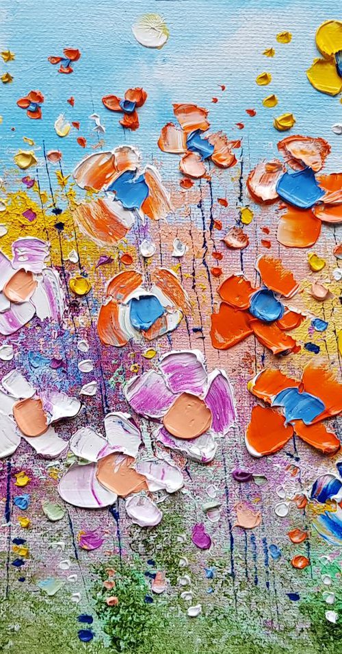 "Colourful Meadow Flowers in Love" by Phil Broad