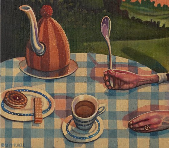 Cup of tea, my love is dead.