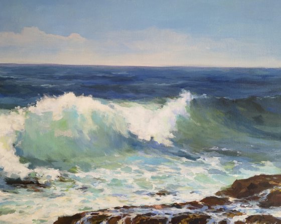 Ocean, original one of a kind acrylic on canvas seascape