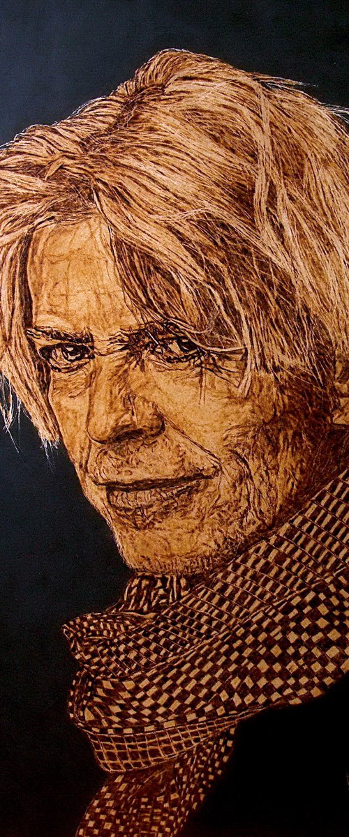 David Bowie by MILIS Pyrography