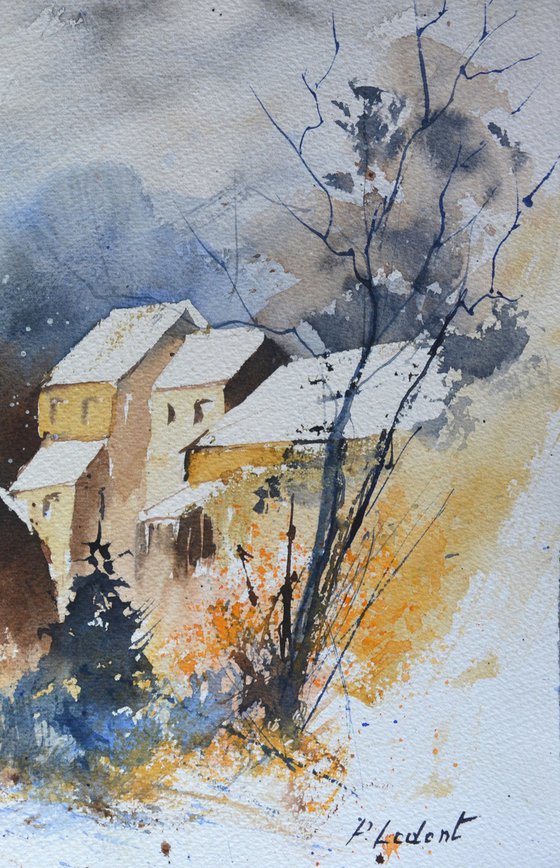 My village  watercolour