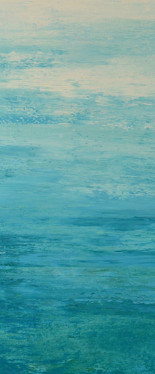 Flowing Blues - Modern Abstract Seascape by Suzanne Vaughan