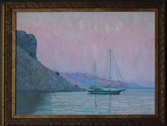 Sunset. Italian beach