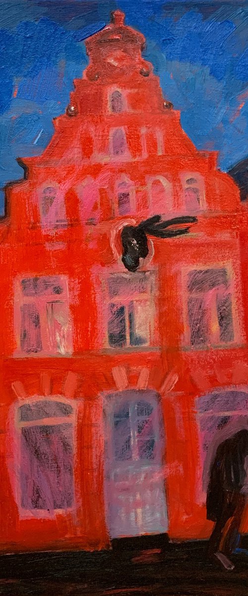 The Red House with a Deer by Natalia Matveeva
