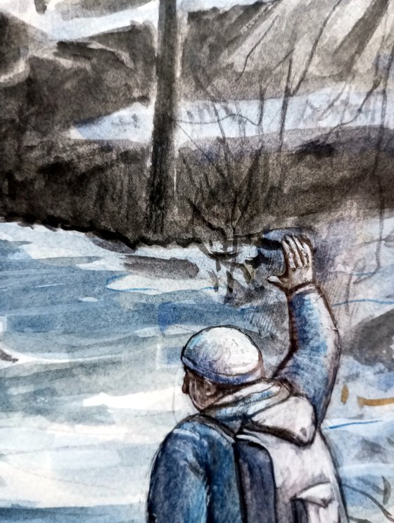 Meeting on the frozen river
