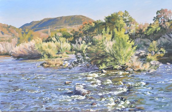 Autumn evening on the Loire river