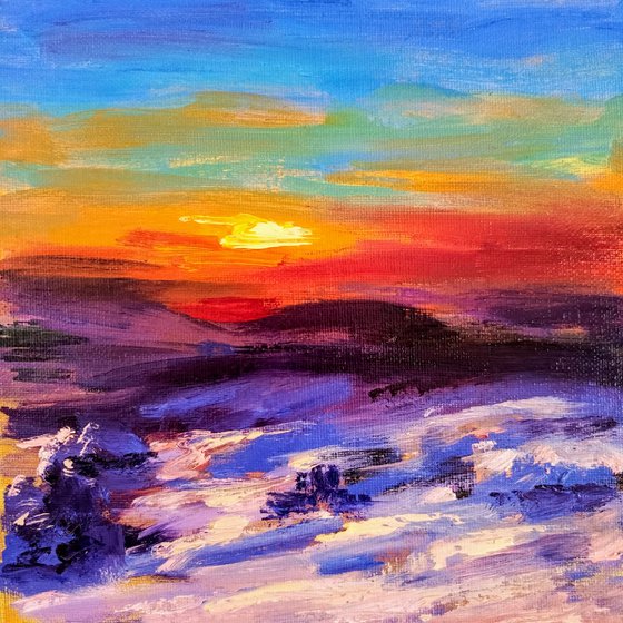 Sunset in Alps