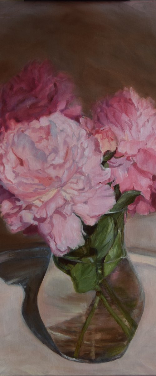 Still life with peonies by Silvia Habán