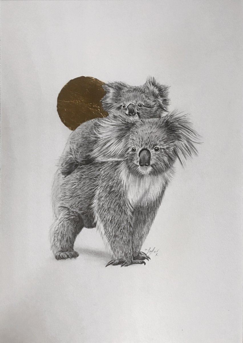 Mummy Koala and Baby by Amelia Taylor