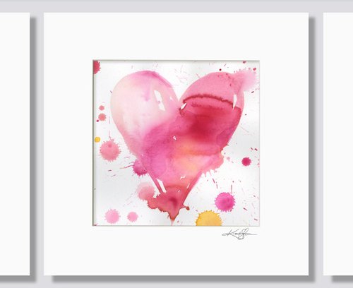 Sweet Heart Collection 1 - 3 Paintings by Kathy Morton Stanion