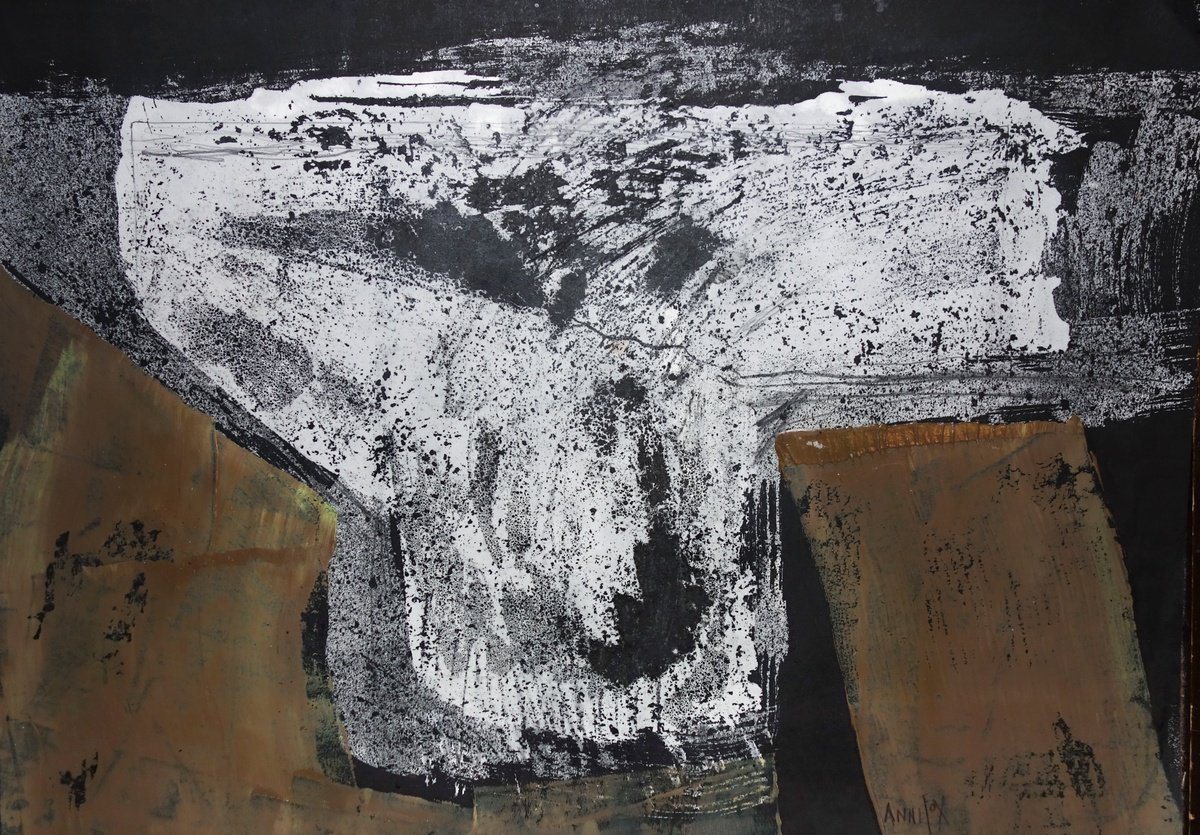 Abstract Landscape Oil Painting By Elizabeth Anne Fox, 23 X 16, Black River 14, Original Artwork