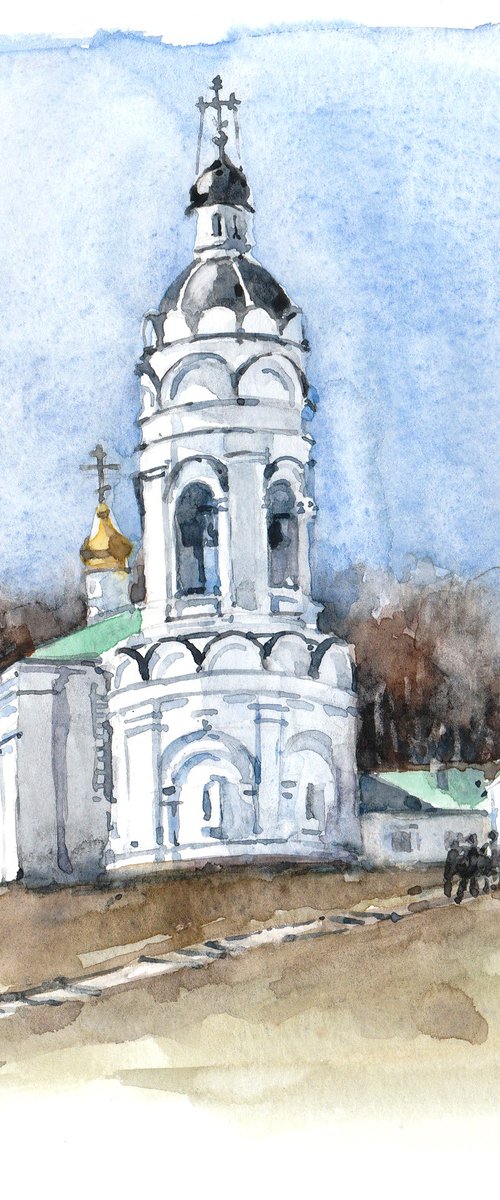 Bell tower of the Church of St. George in Kolomenskoye by Tatiana Alekseeva