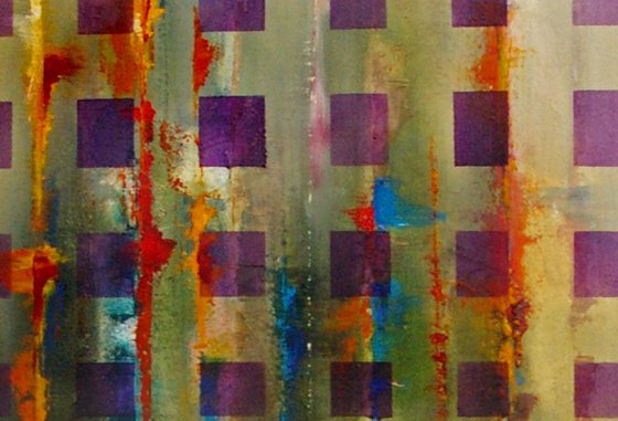Abstract Oil Painting - Ab Squares iii