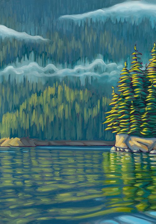 Morning Mist Drifting Through the Trees by Grant Pecoff