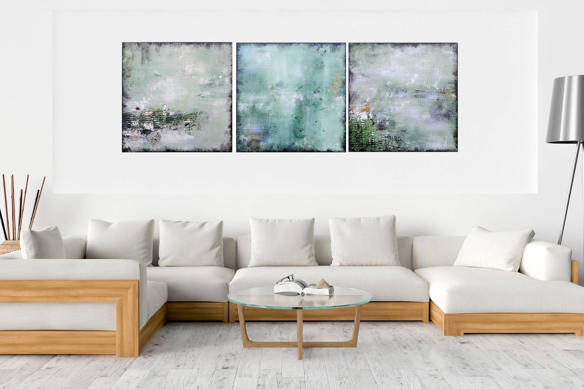 MORNING MIST TRIPTYCH by Susan Wooler