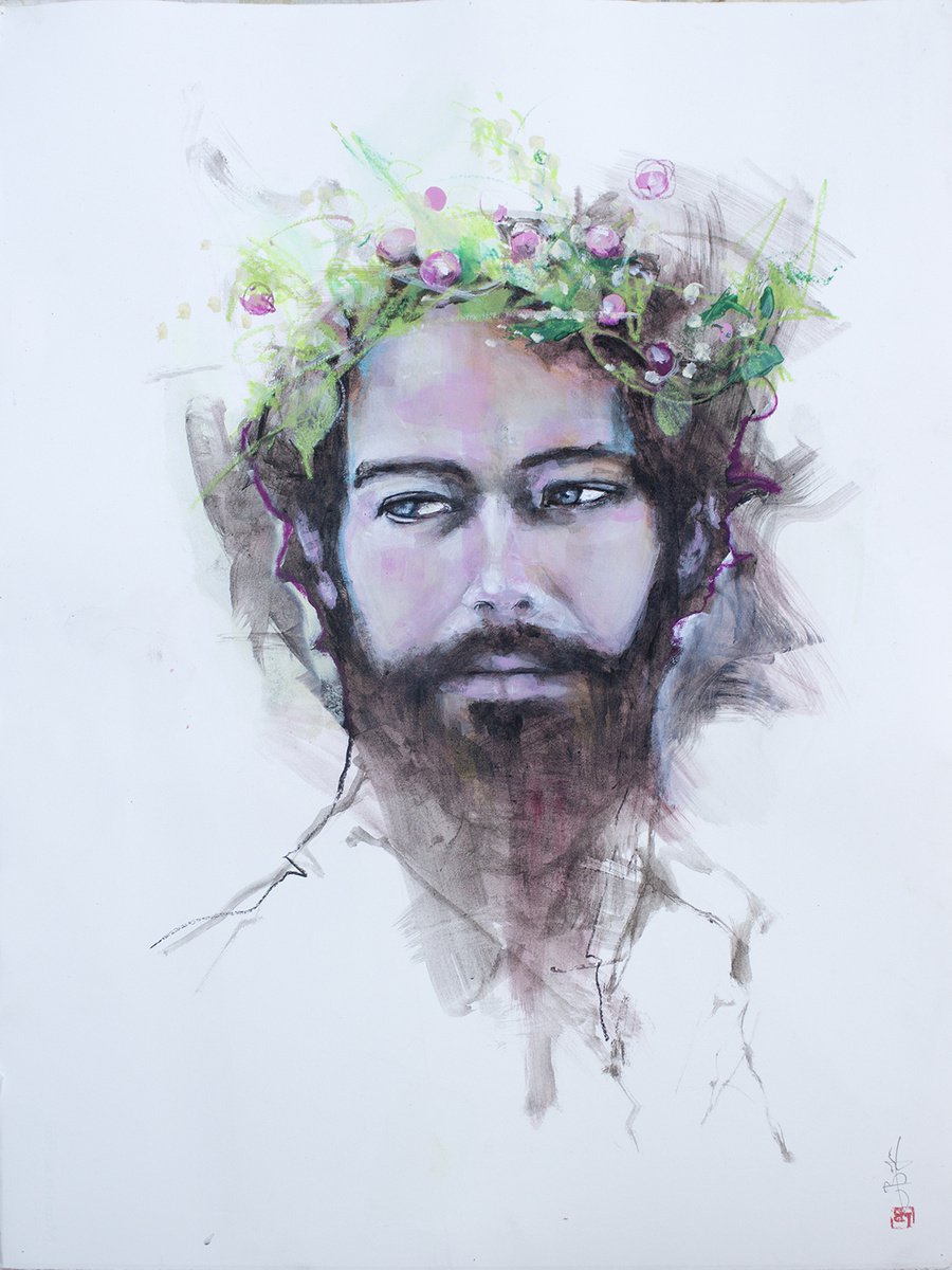 Flower man - homme fleur by Laurent Bergues