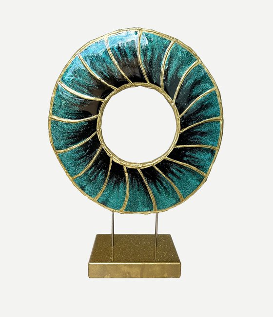 Turquoise Eye. Table decoration Sculpture 3D. Art. Modern Art. Good Eye. Contemporary decor, Art object