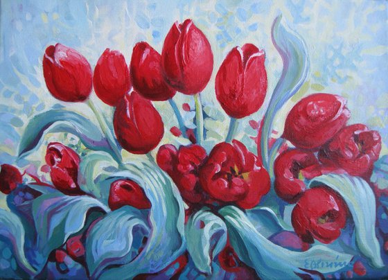 Red tulips