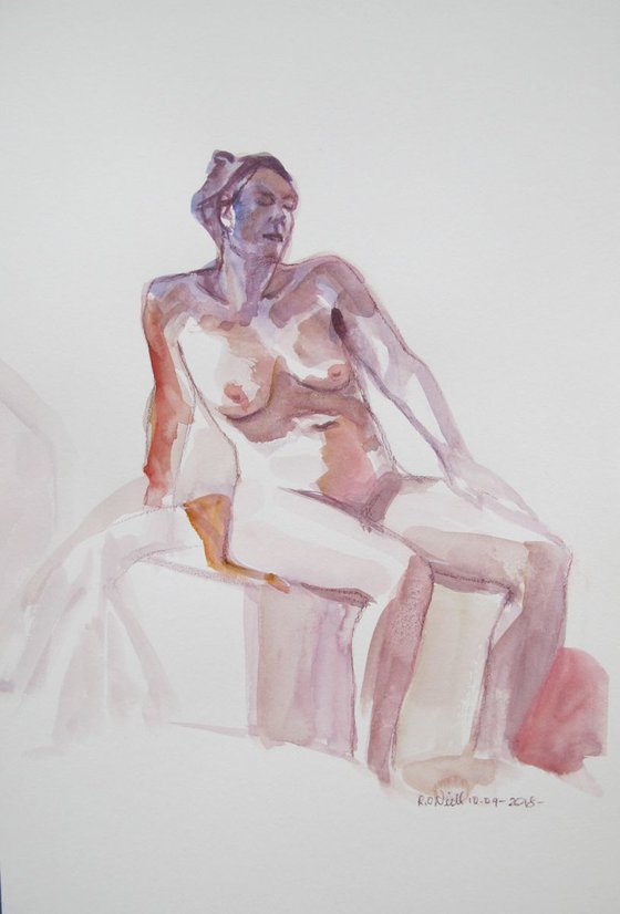 Seated female nude