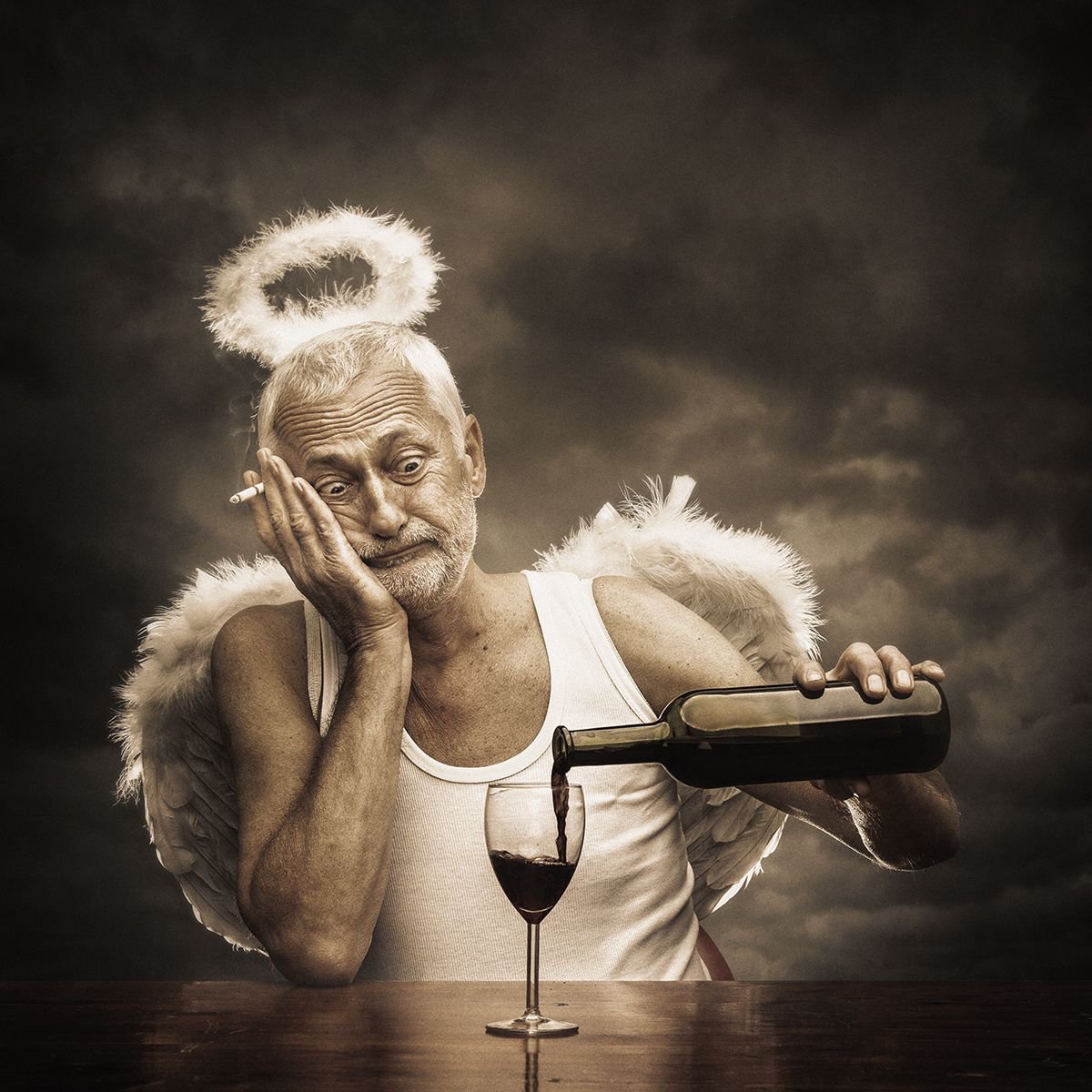 Photorealistic Photograph , Guardian Angel Ii. By Peter Zelei, 33 X 33, Artwork For Sale On Artfinder