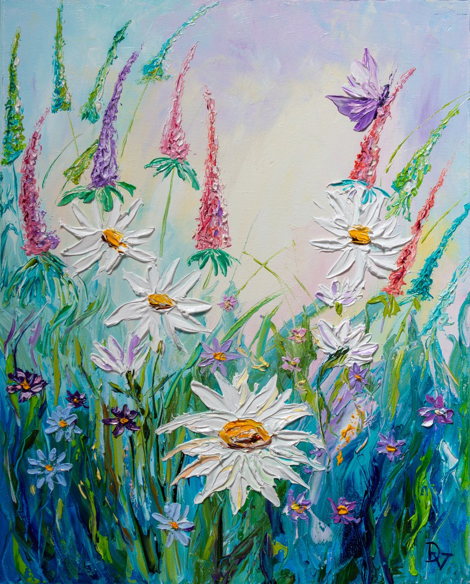 Impressionistic Botanical Oil Painting By Vladyslav Durniev, 16 X 20", Summer Idyll, Original Artwork