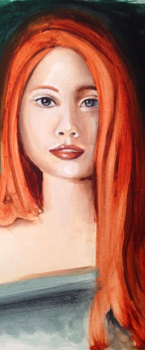 Lady 7- original oil painting - 23 x 30 cm ( 9' x 12') by Carlo Toma