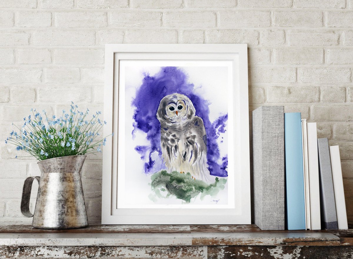 Grey Owl by Ekaterina Mitrofanova