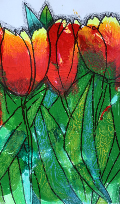 Tulips  / ORIGINAL PAINTING by Salana Art Gallery