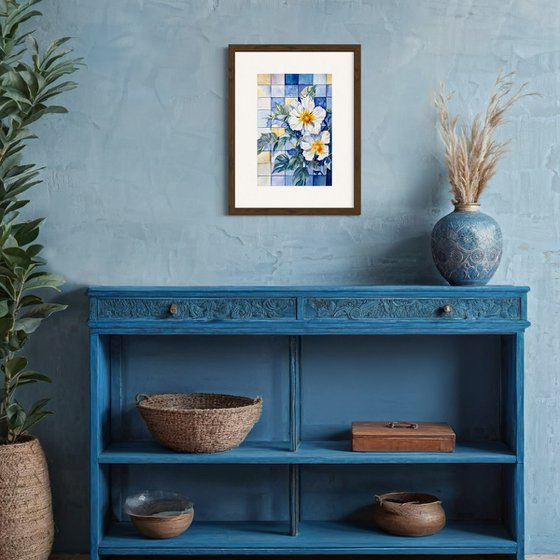 White Cistus Flowers